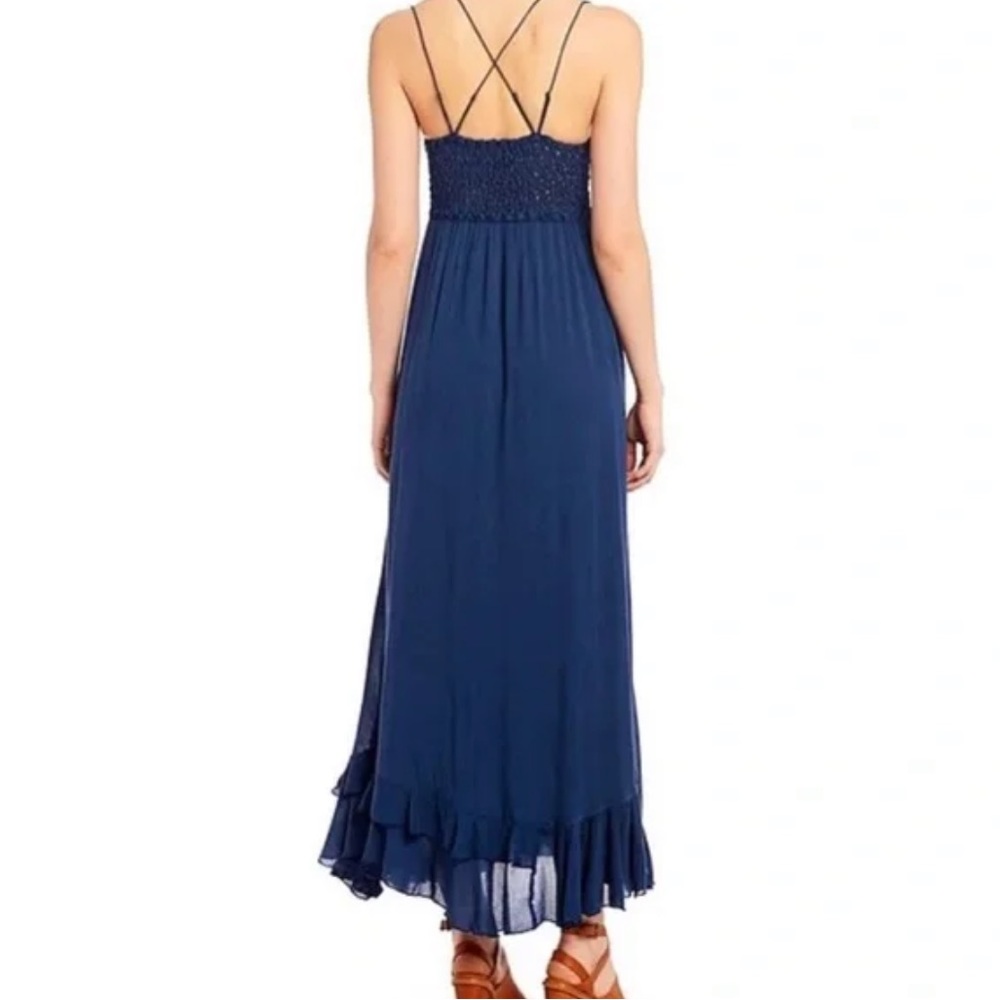 Moving sale🎈NWT Free People One Adella Maxi Slip in Midnight Navy, Size Small. - Picture 2 of 8